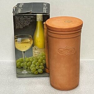 Himark Portugal Elegant natural Terracotta Wine Cooler With Glazed Coaster